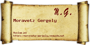 Moravetz Gergely névjegykártya